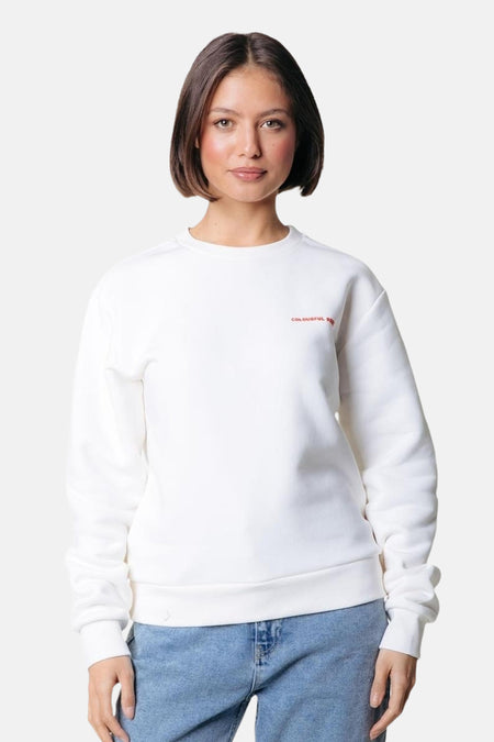 Sweat col O blanc - COLOURFUL REBEL