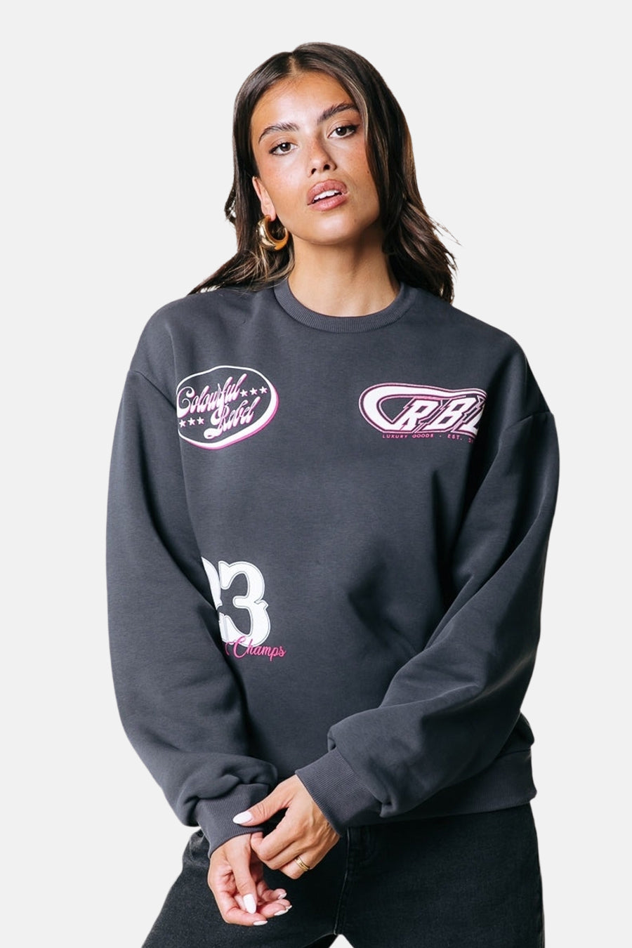 Sweat - gris - COLOURFUL REBEL