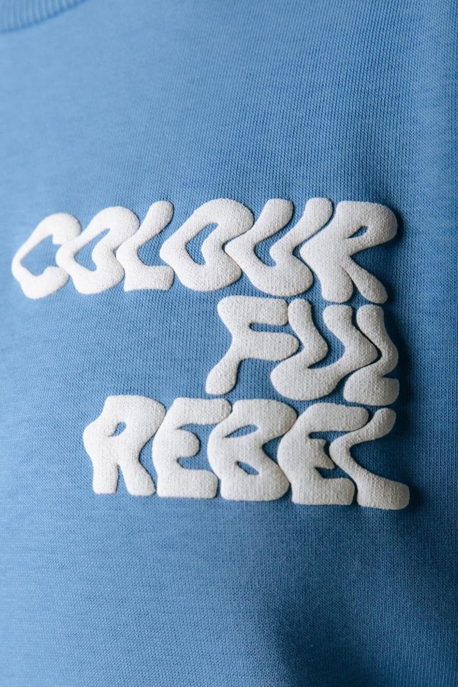 Sweat col O - bleu