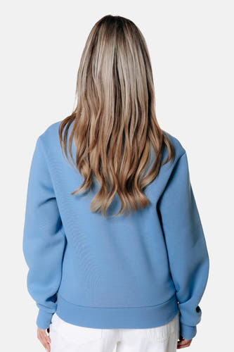 Sweat col O - bleu