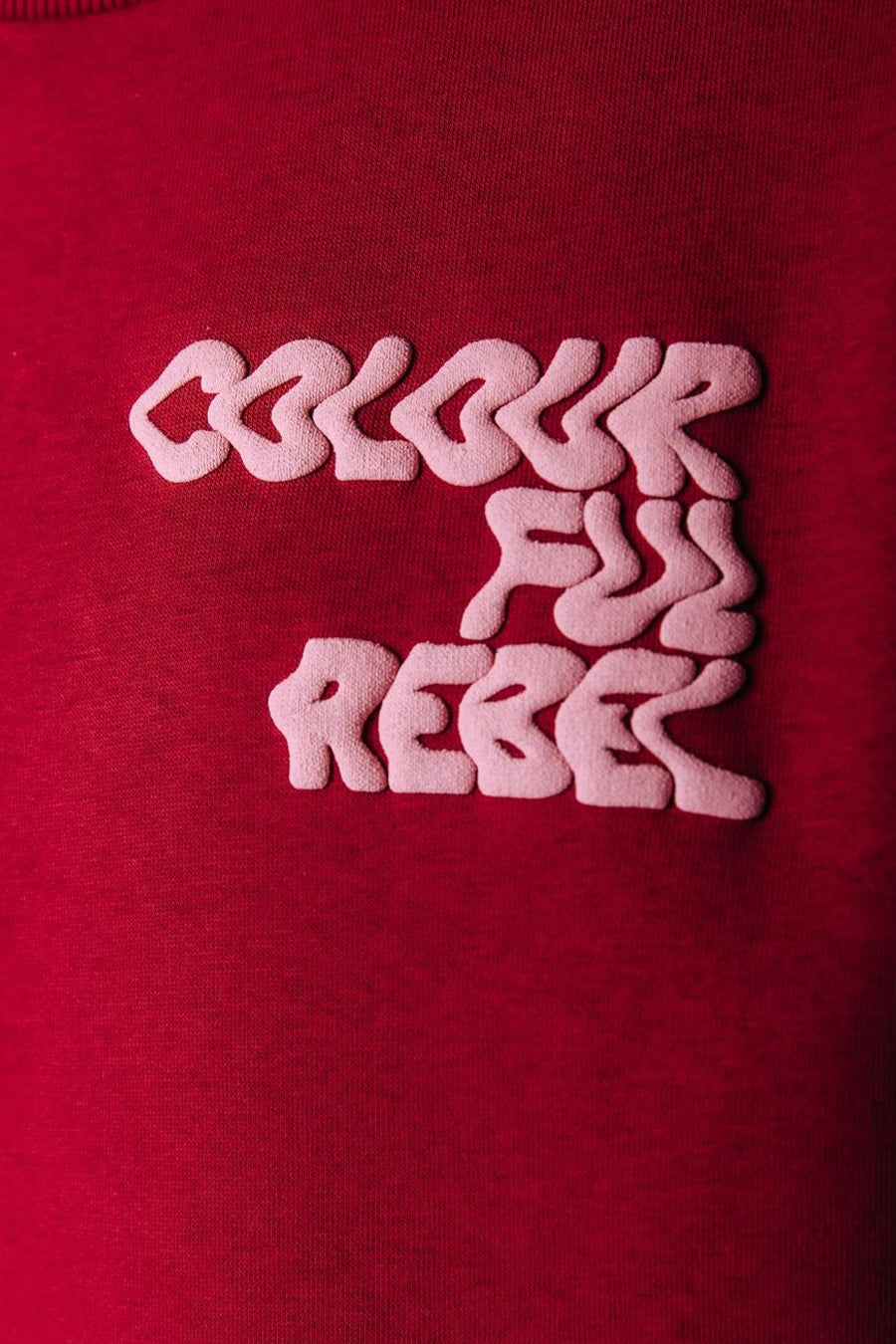 Sweat col O rouge - COLOURFUL REBEL