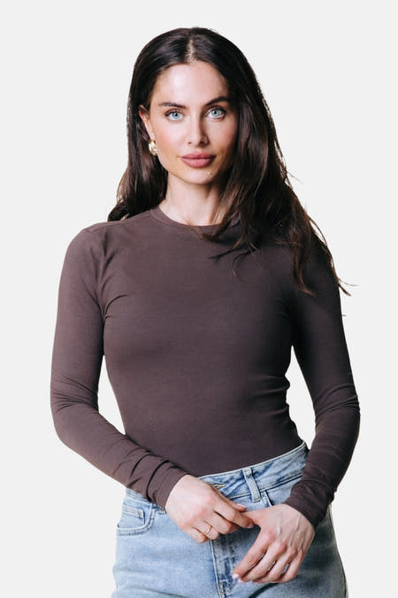 T-shirt à manches longues - brun