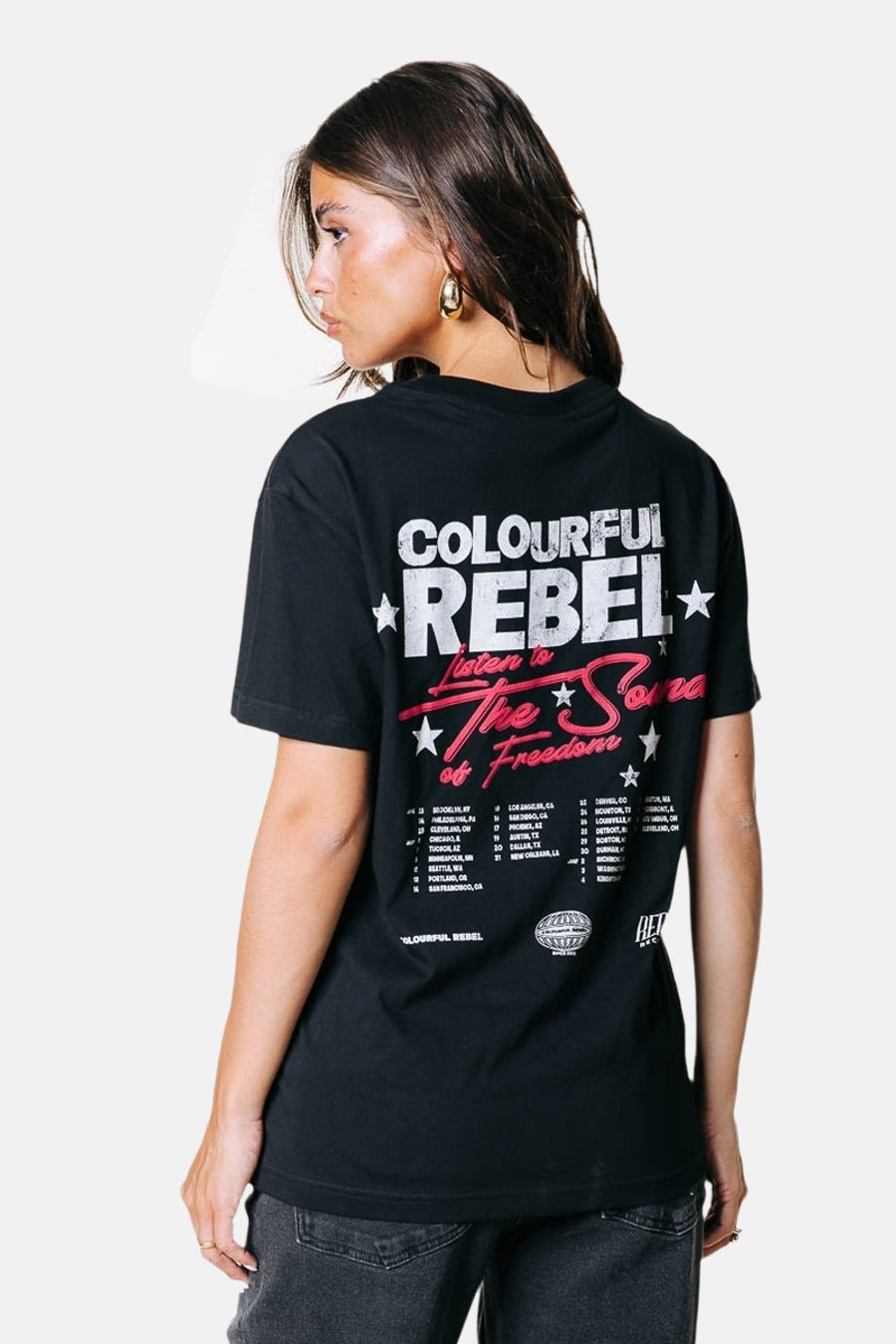 T-shirt à manches courtes - noir - COLOURFUL REBEL