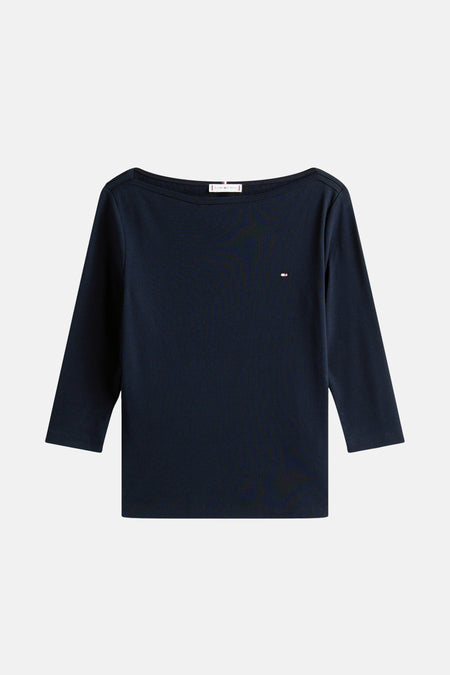 Top uni manche courte Bleu - TOMMY JEANS
