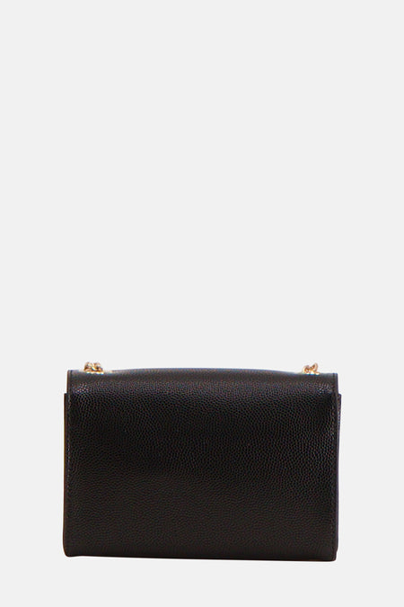 Sac à dos noir de VALENTINO BAGS, avec des détails en chaîne d'or.