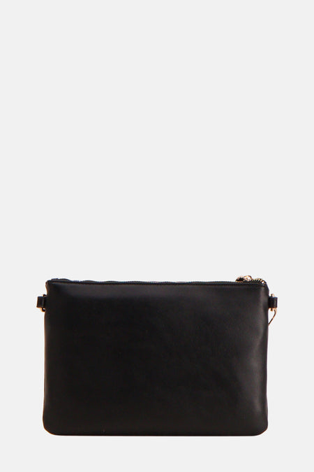Sac à dos noir de VALENTINO BAGS avec fermeture éclair et détails dorés.