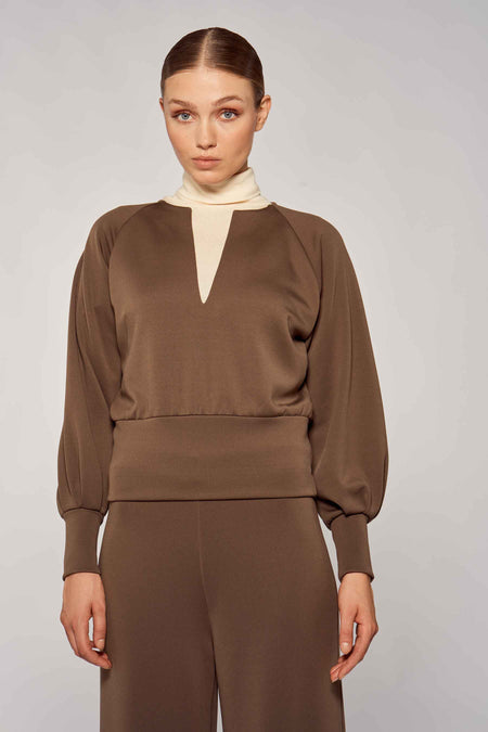 Blouse - marron