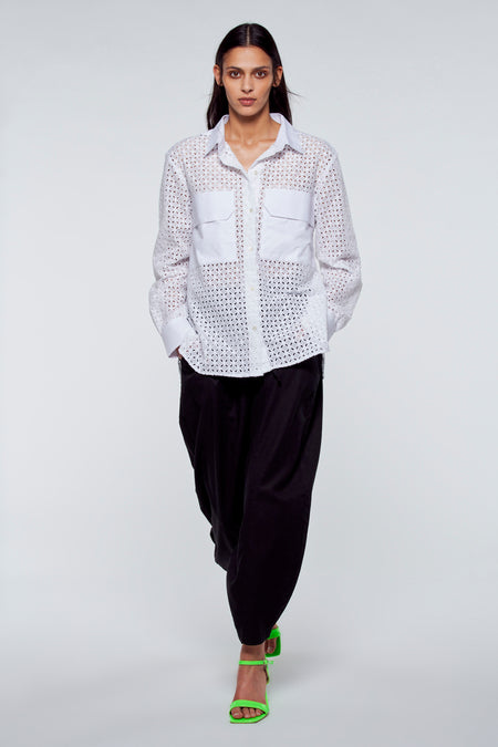 Chemise &agrave; manches longues - blanc