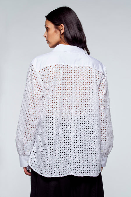 Chemise &agrave; manches longues - blanc