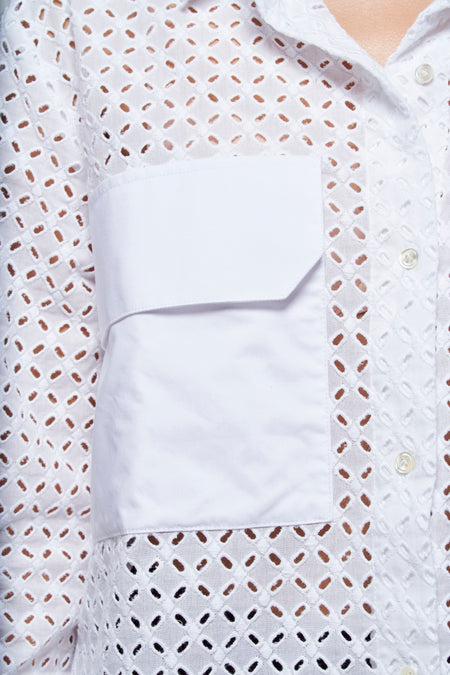 Chemise &agrave; manches longues - blanc