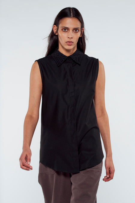 Chemise sans manches - noir