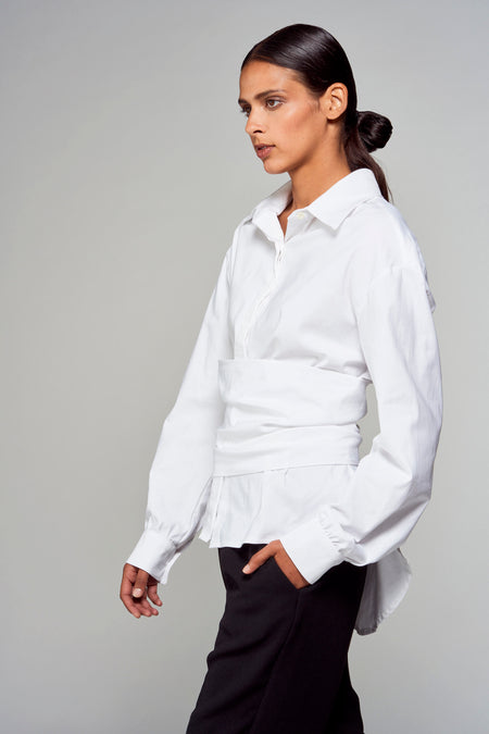Chemise &agrave; manches longues - blanc