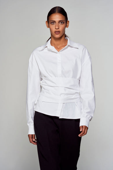 Chemise &agrave; manches longues - blanc