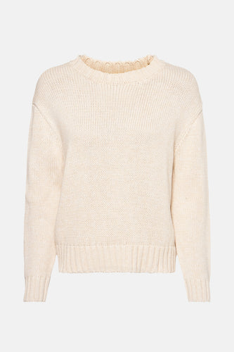 Pull à col rond - beige