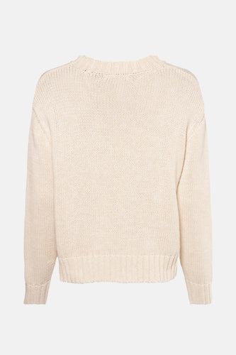 Pull à col rond - beige