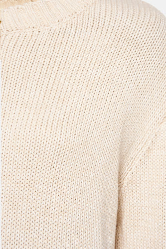 Gilet beige avec col rond de HAILYS, en tissu côtelé.