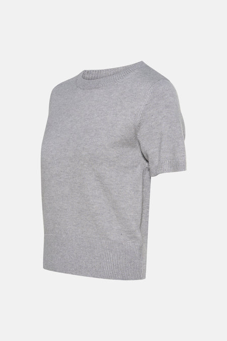 Pull à col rond - gris