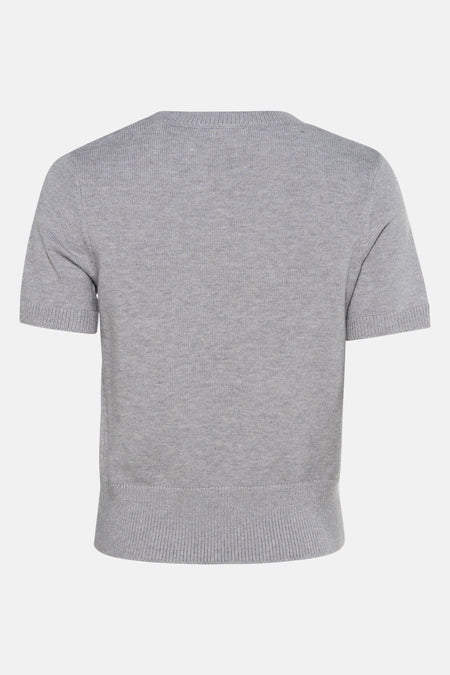 Pull à col rond - gris