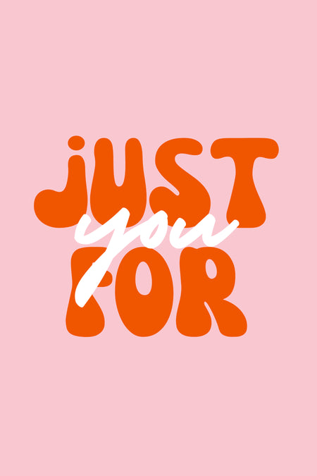 ZEB cadeaubon met 'Just for you' tekst op een lichtroze achtergrond.

